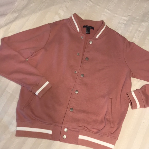 Ladies Forever 21 Salmon Sweatjacket - Picture 1 of 10